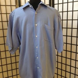 XMI Classic light blue collared shirt.